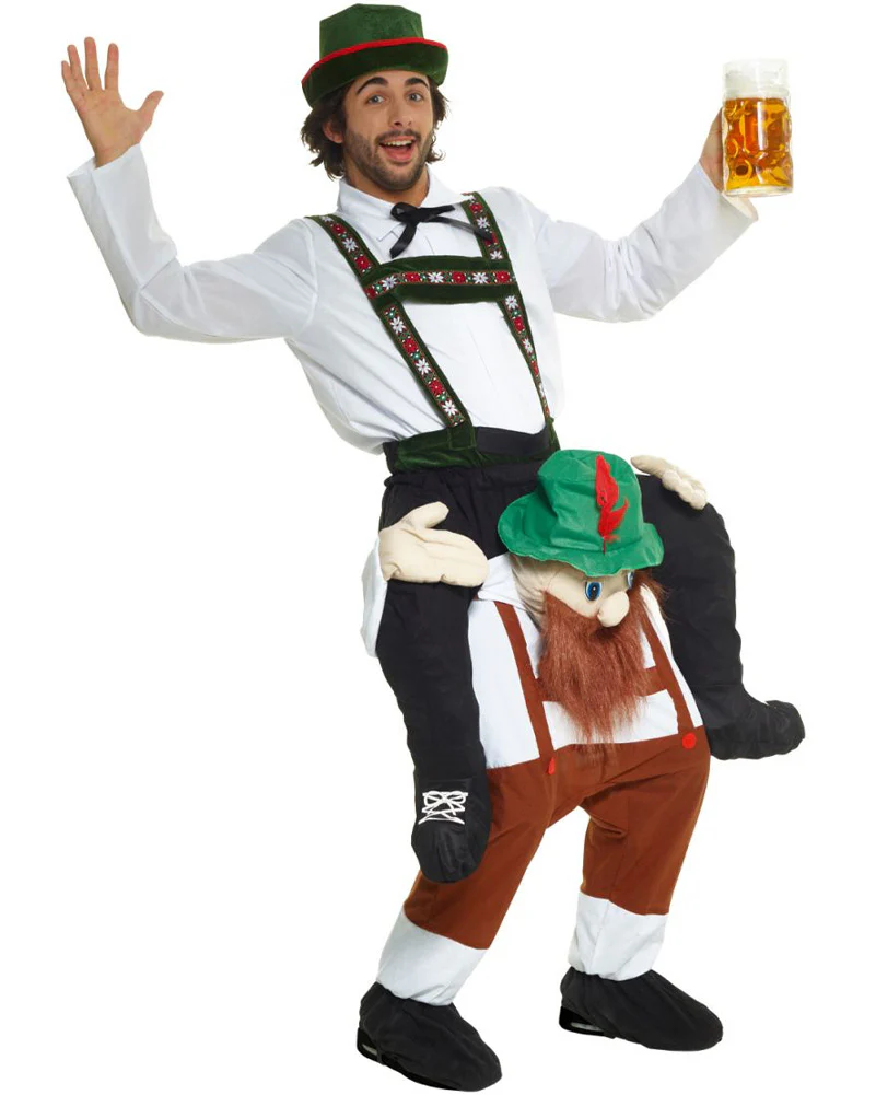 Lederhosen Piggyback Mens Costume - Image 4