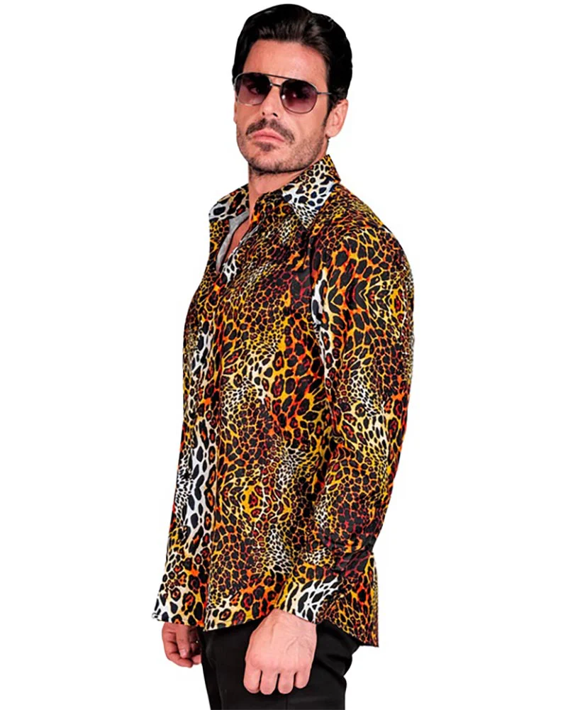 Leopard Animalier Mens Shirt - Image 3