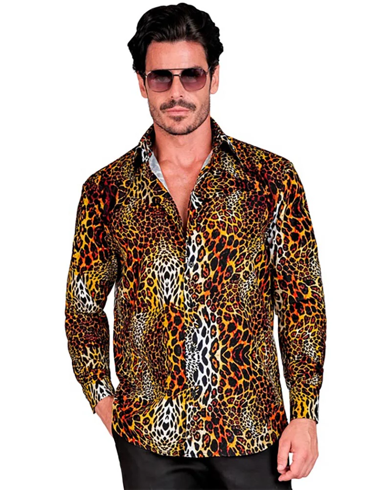 Leopard Animalier Mens Shirt - Image 4