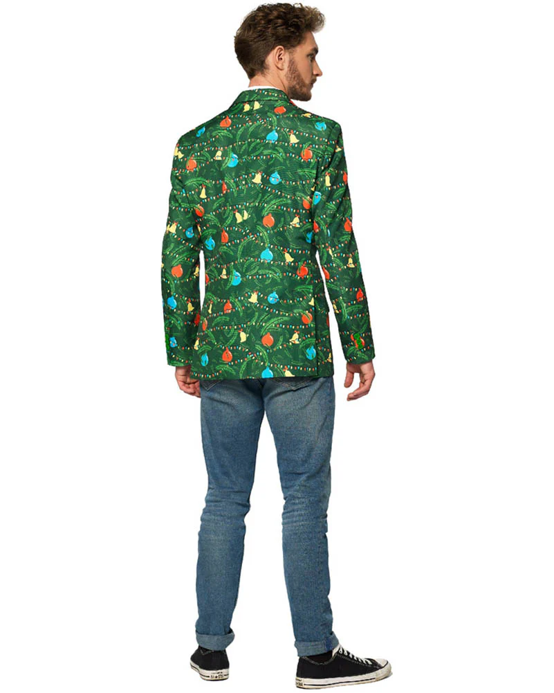 Light Up Green Christmas Tree Mens Suitmeister Jacket - Image 2