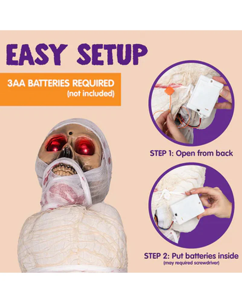 Light Up Hanging Cocoon Corpse Animatronic 89cm - Image 3