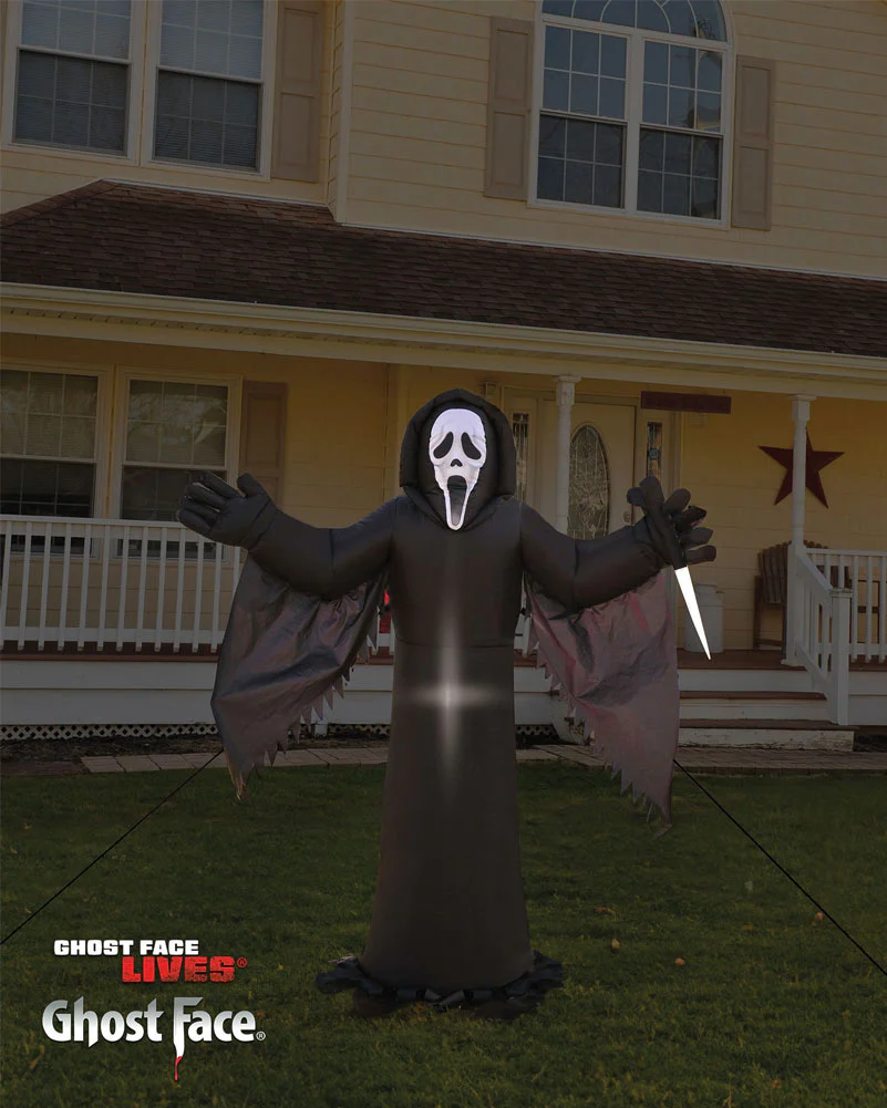 Light Up Scream Ghost Face Lawn Inflatable 1.8m (US PLUG) - Image 2