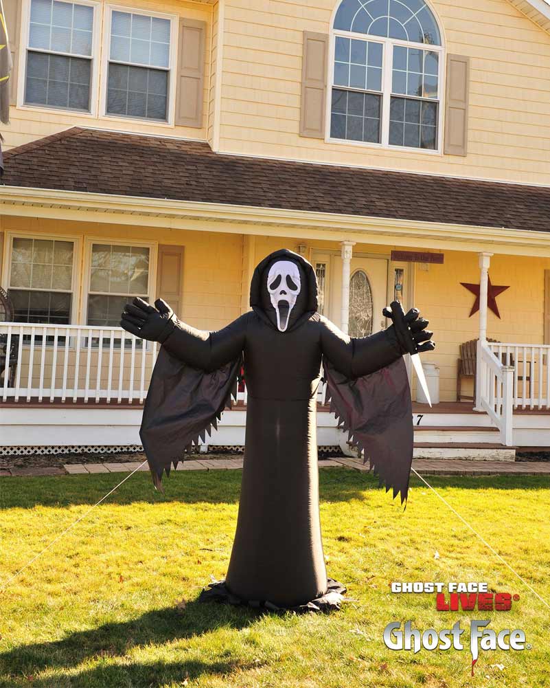 Light Up Scream Ghost Face Lawn Inflatable 1.8m (US PLUG) - Image 3