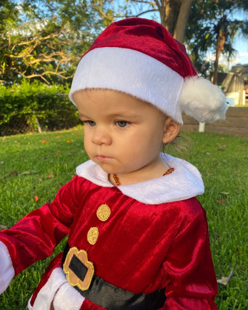 Lil Mrs Claus Dress Toddler and Girls Christmas Costume - Image 3