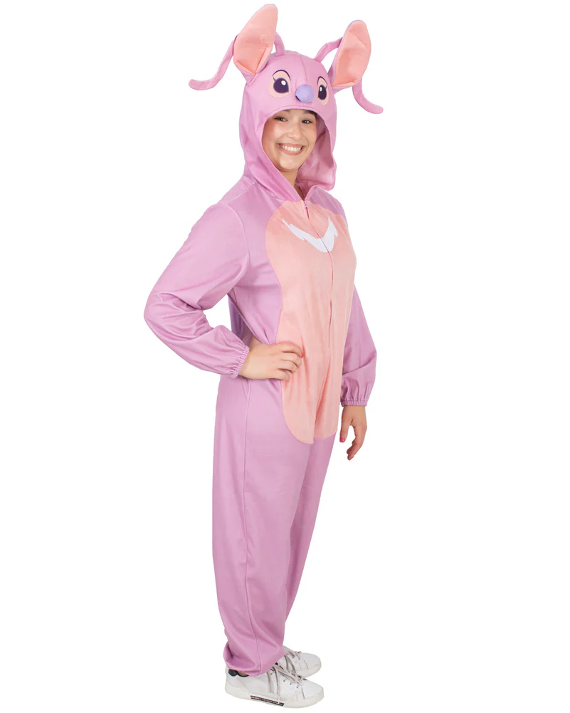 Lilo and Stitch Angel Hooded Onesie Adult Costume - Image 2