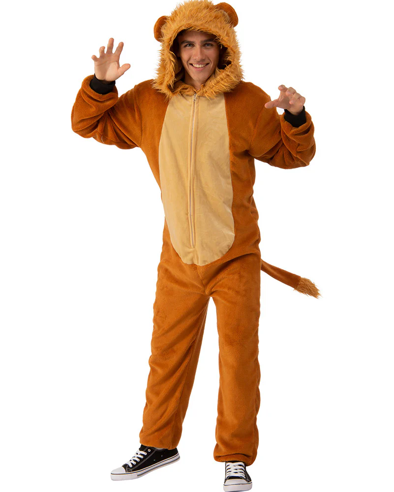 Lion Furry Jumpsuit Adult Book Week Costume - Image 2