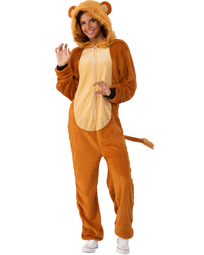 Lion Furry Jumpsuit Adult Book Week Costume - Image 3