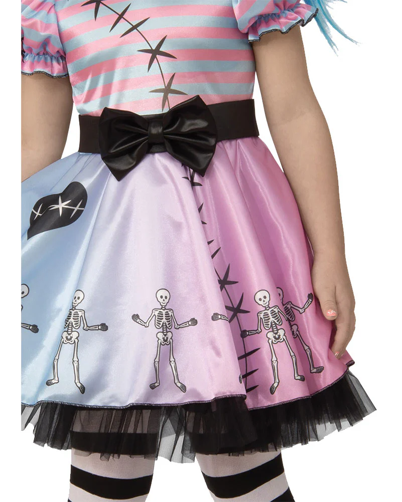 Little Blue Skelly Girls Costume - Image 3