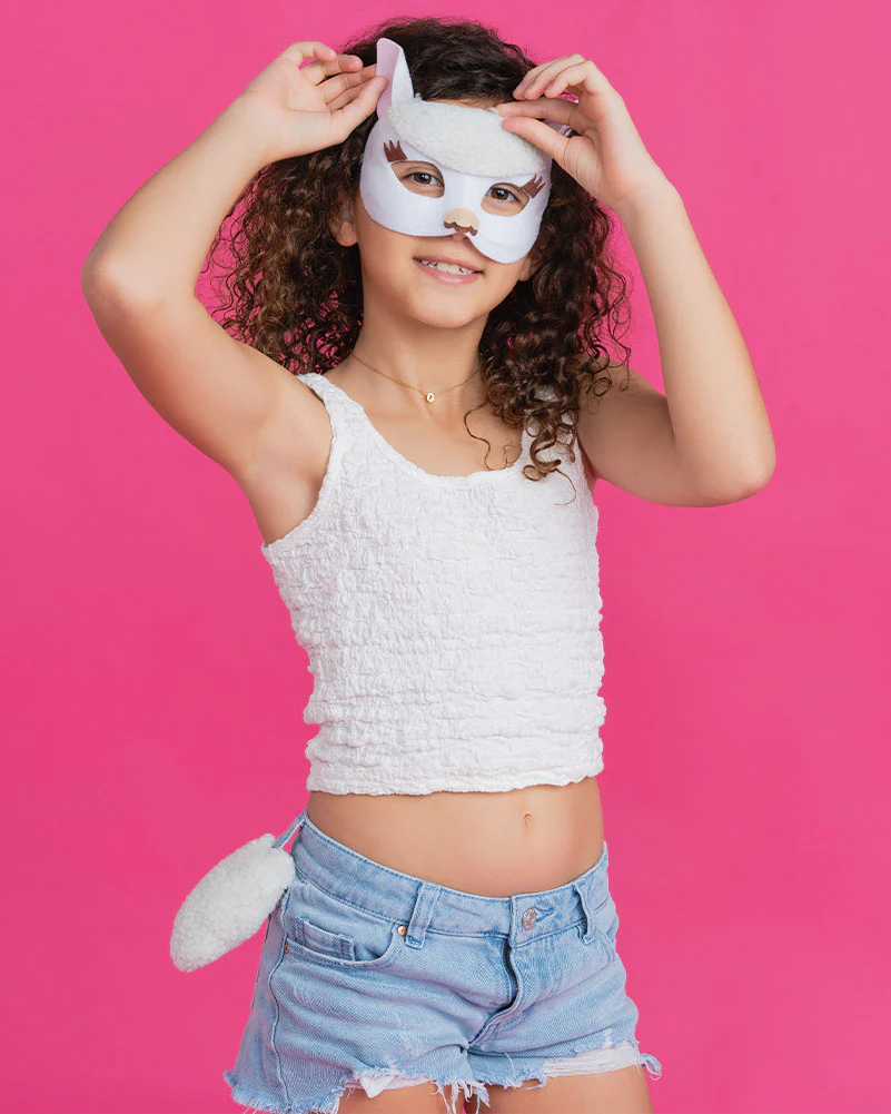 Lovely Llama Deluxe Animal Mask and Tail Set - Image 3