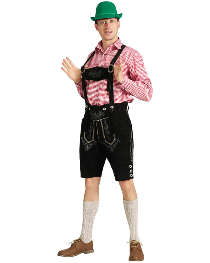 Ludwig Authentic Oktoberfest Leather Lederhosen Mens Costume - Image 5