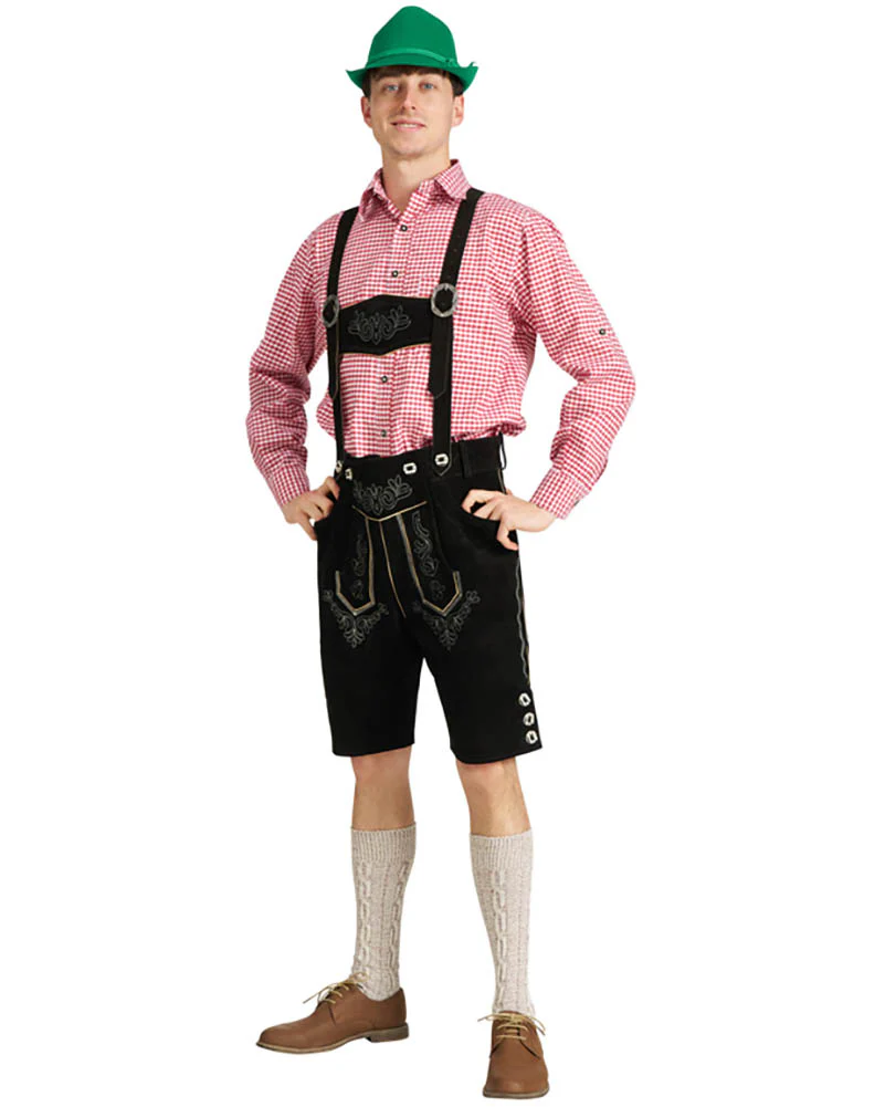 Ludwig Authentic Oktoberfest Leather Lederhosen Mens Costume - Image 6