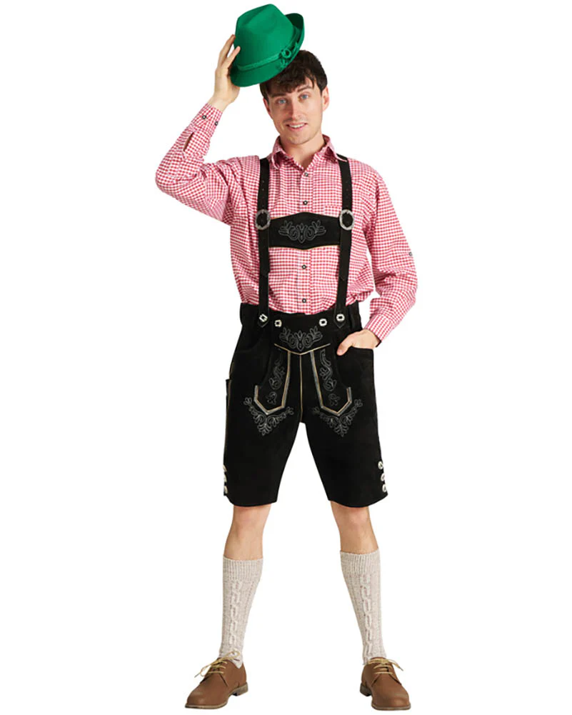 Ludwig Authentic Oktoberfest Leather Lederhosen Plus Size Mens Costume - Image 3