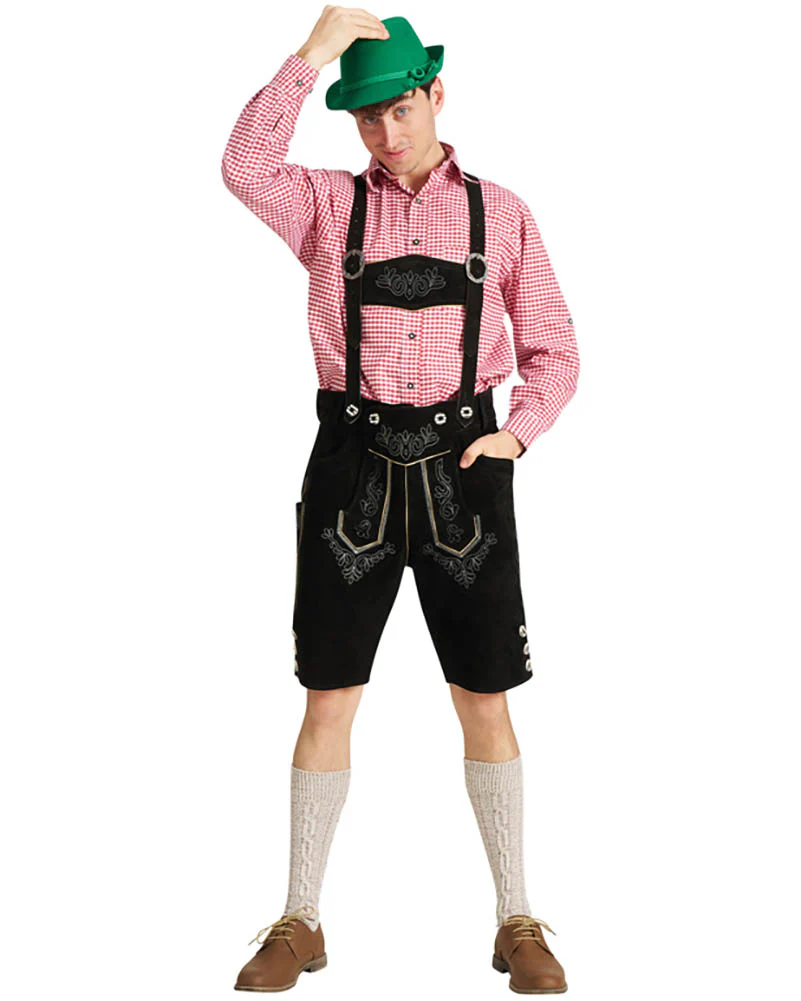 Ludwig Authentic Oktoberfest Leather Lederhosen Plus Size Mens Costume - Image 6