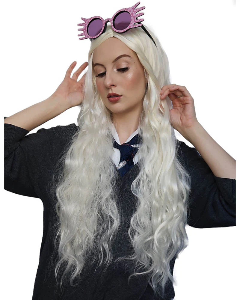 Luny Deluxe Long White Blonde Wig - Image 3