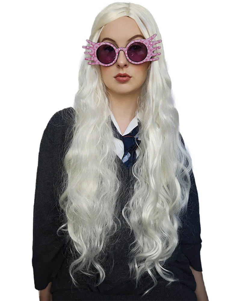 Luny Deluxe Long White Blonde Wig - Image 4