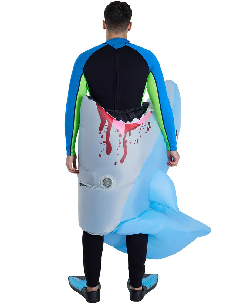 Man Eating Shark Inflatable Adult Costume - Image 4