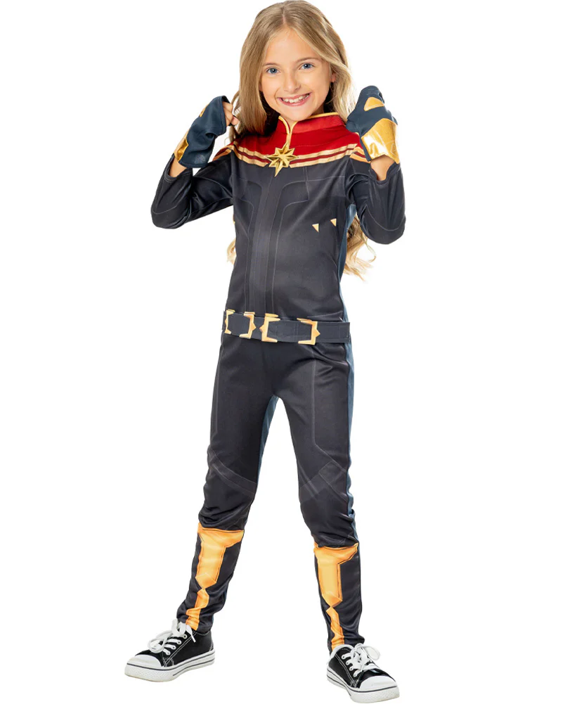 Marvel Captain Marvel Deluxe Girls Costume - Image 2