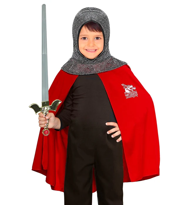 Medieval Knight Kids Cape with Hood - Image 3
