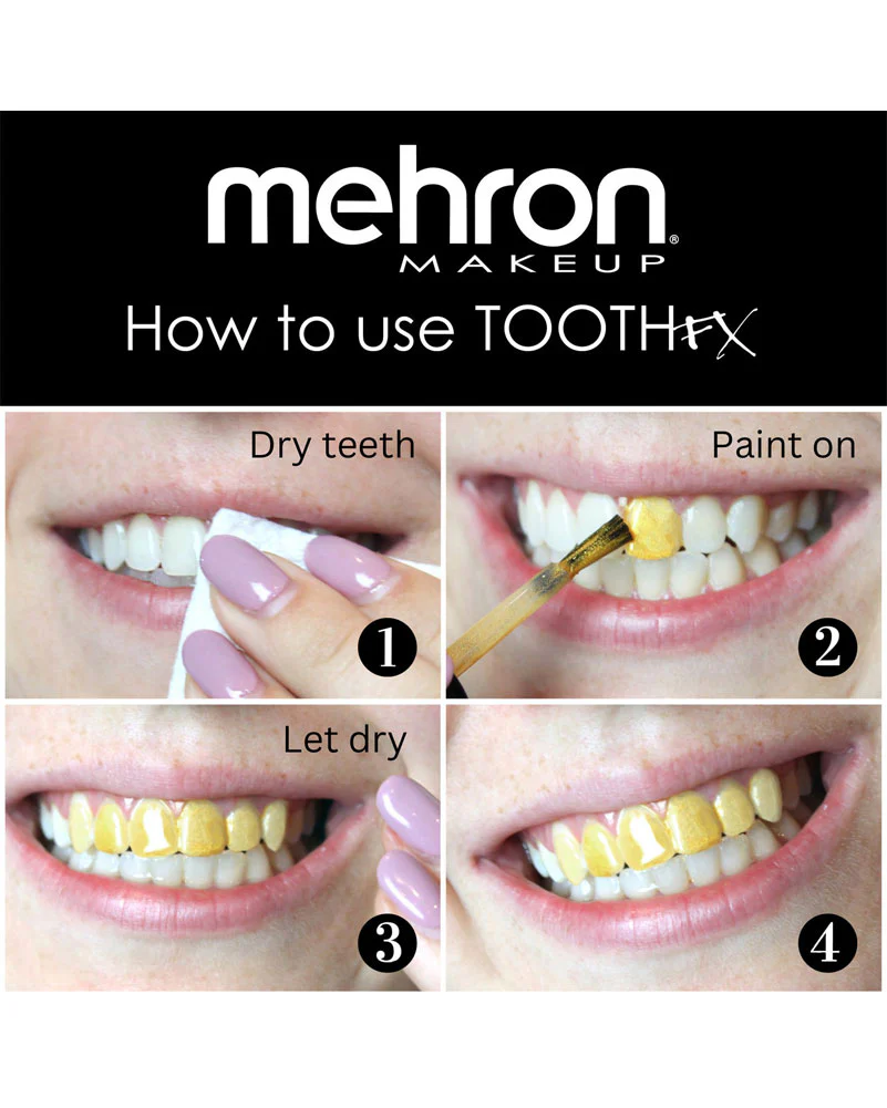 Mehron Gold Tooth Makeup 7ml - Image 3