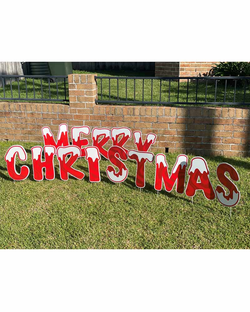 Merry Christmas Yard Letters Corflute 14 Piece - Image 2