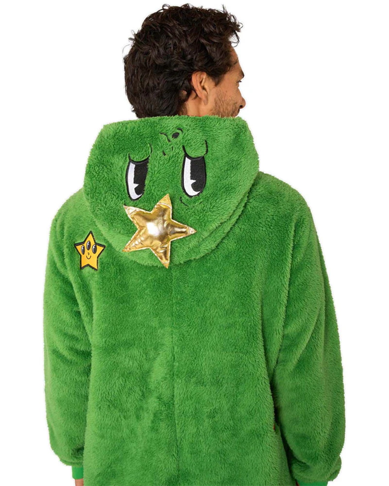 Merry Jinglejoy Christmas Tree Opposuit Adult Onesie - Image 5