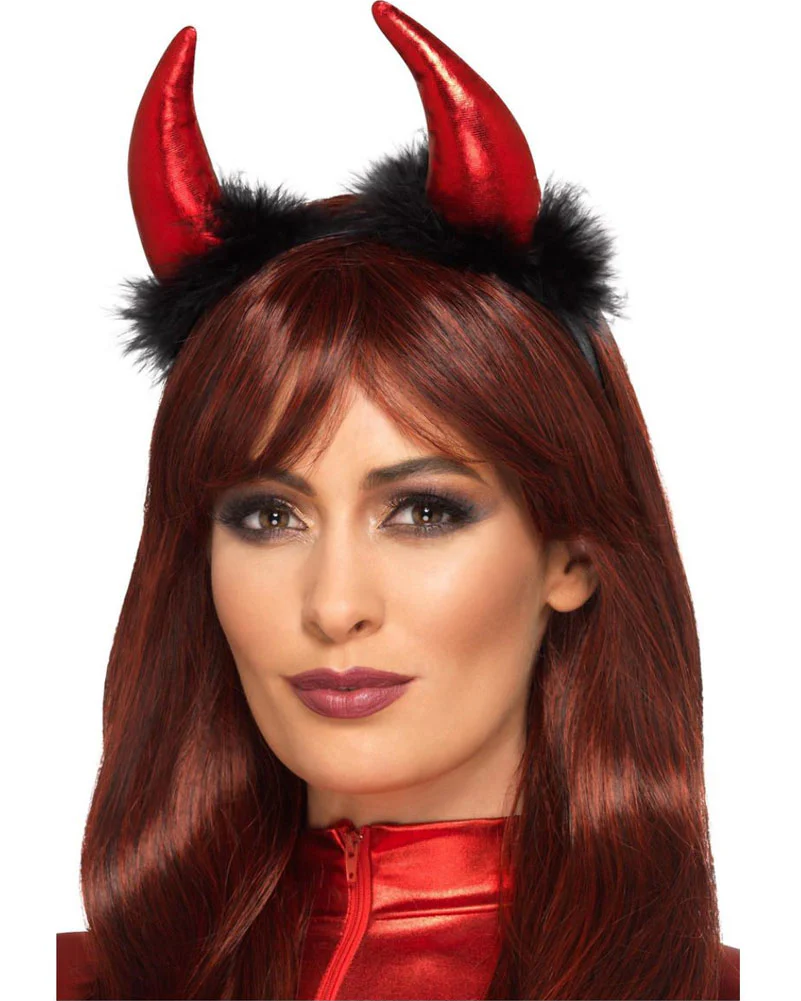 Metallic Devil Horns Headband