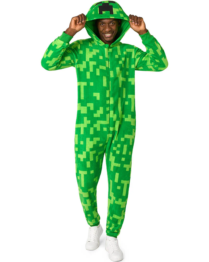 Minecraft Creeper Opposuit Adult Onesie - Image 7