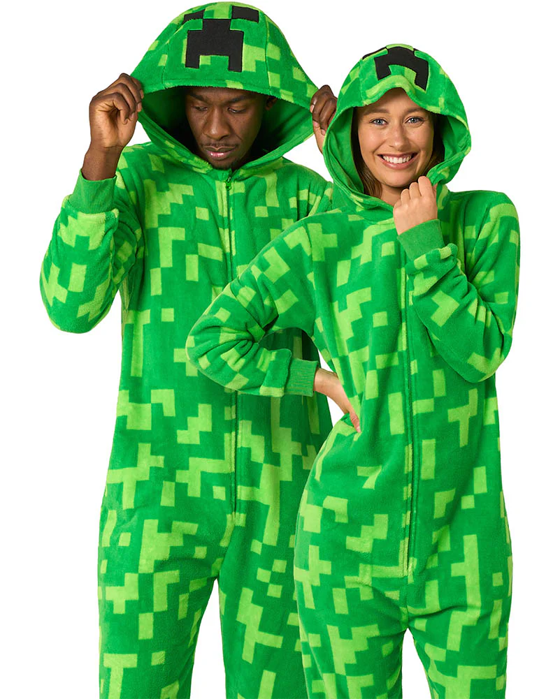 Minecraft Creeper Opposuit Adult Onesie - Image 9