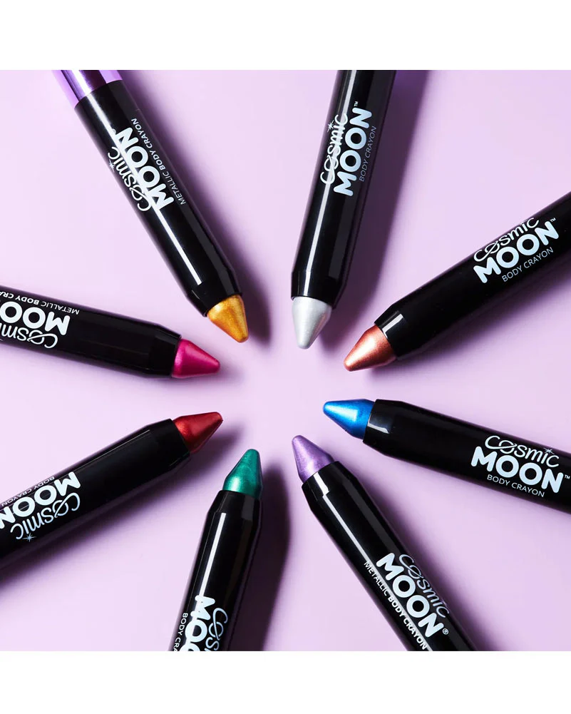 Moon Creations Cosmic Metallic Pink Body Crayon Paint Stick 3g - Image 3
