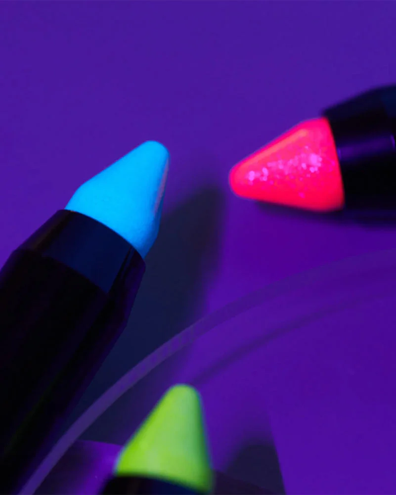 Moon Creations Magenta Neon UV Glitter Body Crayon Paint Stick 3g - Image 3