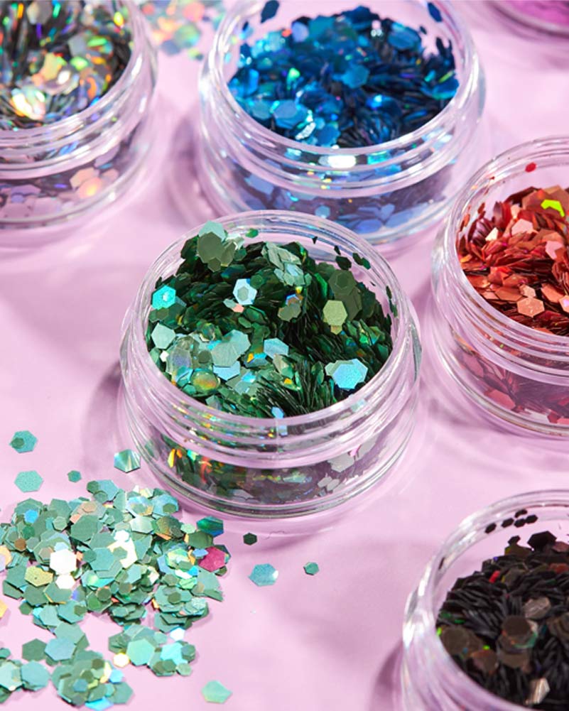 Moon Glitter Pink Holographic Chunky Body Glitter 3g - Image 4