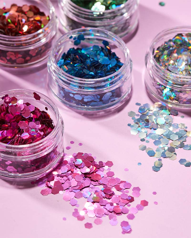 Moon Glitter Purple Holographic Chunky Body Glitter 3g - Image 3