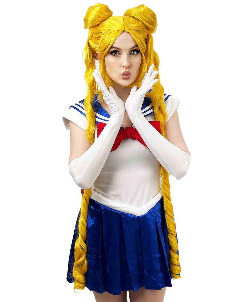 Moon Guardian Sailor Long Yellow Gold Premium Cosplay Wig - Image 4