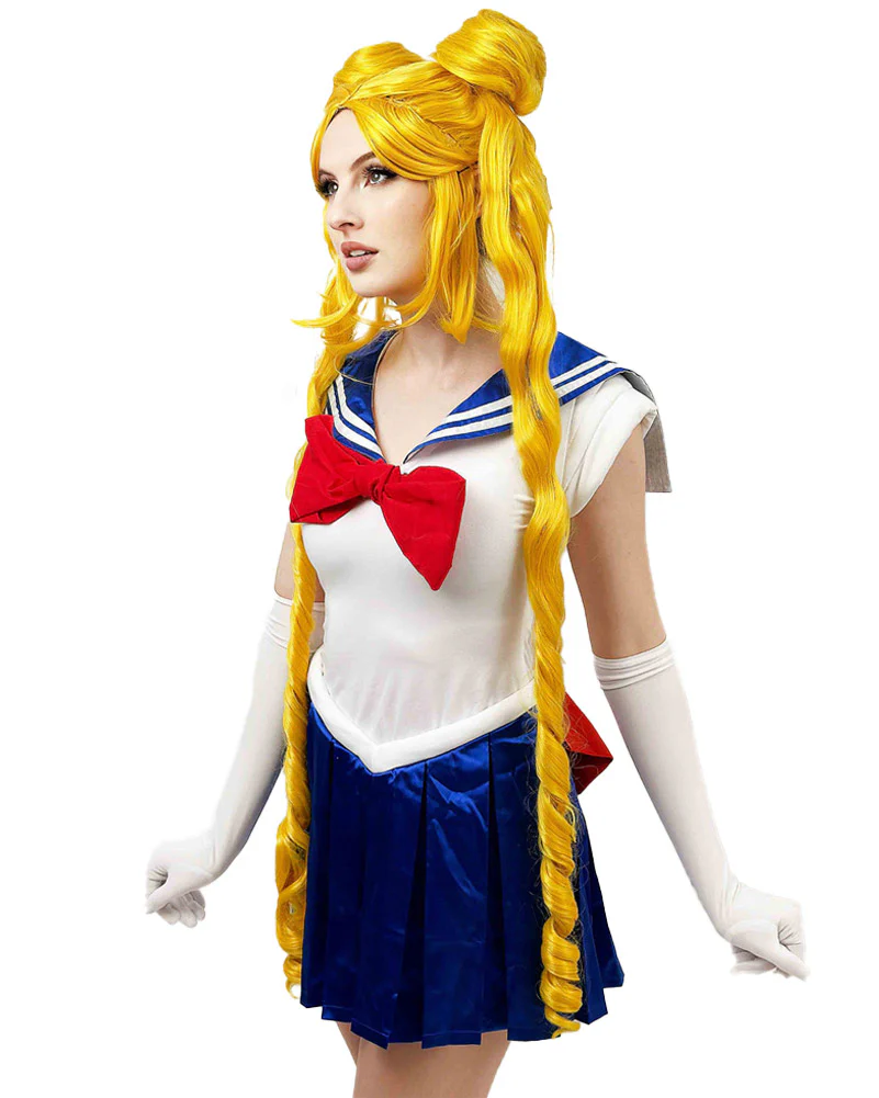 Moon Guardian Sailor Long Yellow Gold Premium Cosplay Wig - Image 5
