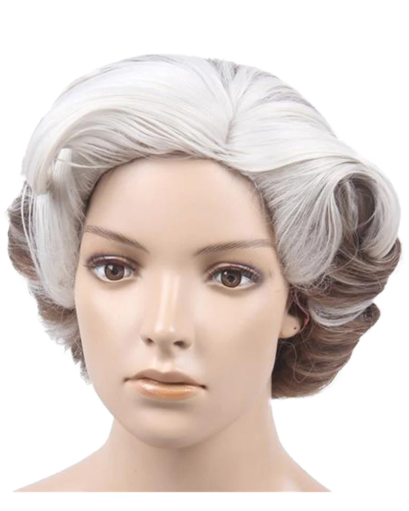 Mrs Doubtful Premium Grey Wig - Image 3