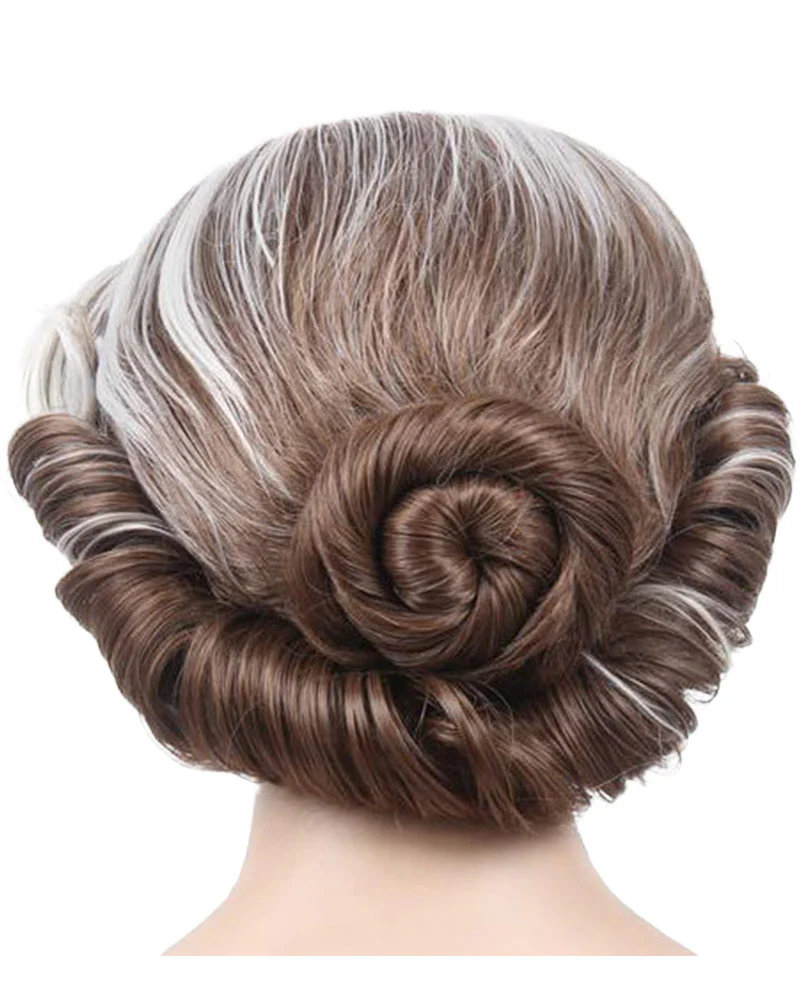 Mrs Doubtful Premium Grey Wig - Image 4
