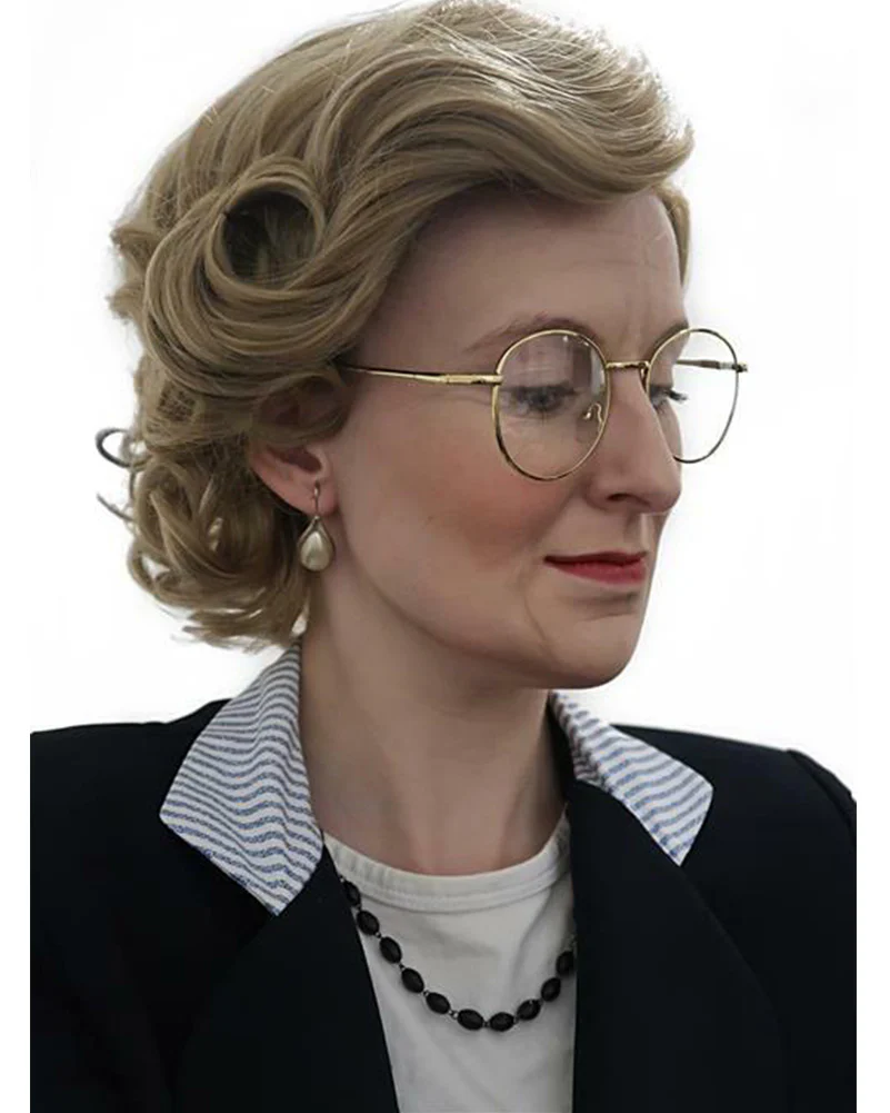 Mrs Housekeeper Old Lady Short Blonde Wig - Image 2