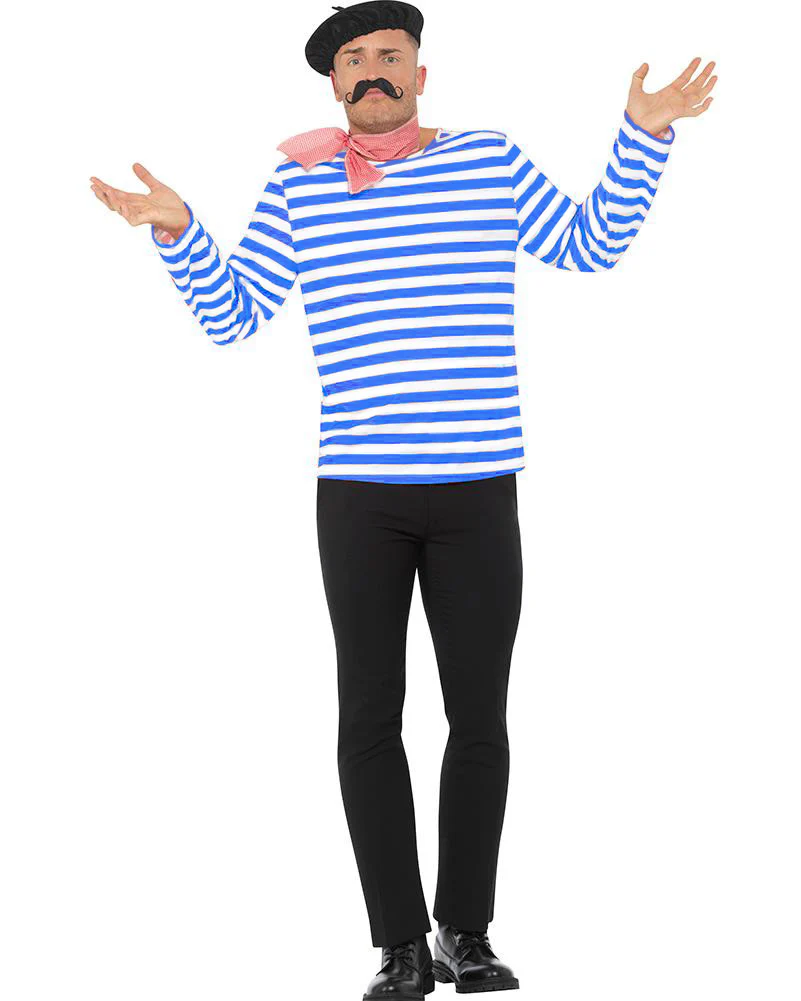 Multi Character Blue and White Striped Book Week Shirt - Image 3