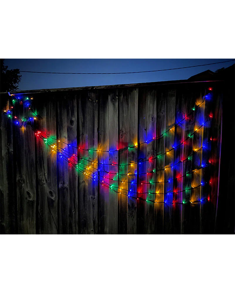 Multi-Coloured Solar LED Waterfall Star 2.1m - Image 3