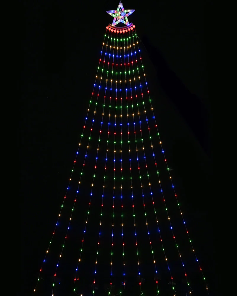 Multi-coloured Waterfall Star Light Flexwire LED Christmas Light 3.4m