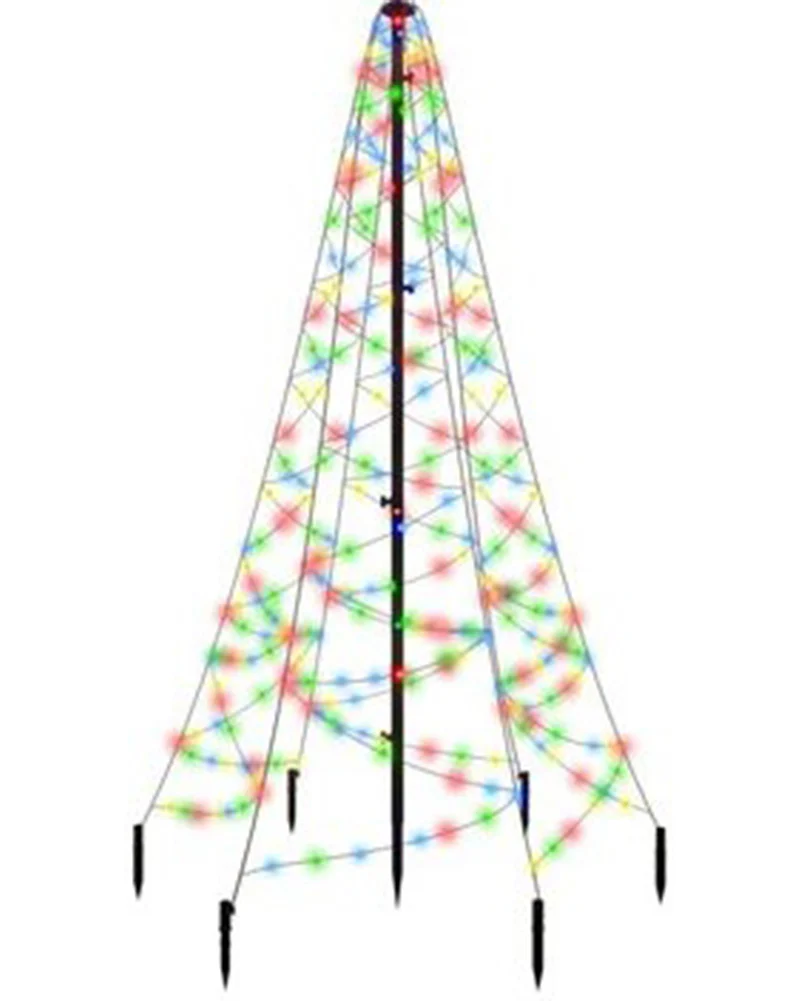 Multicolour Christmas LED Tent Tree Lights 3m - Image 2