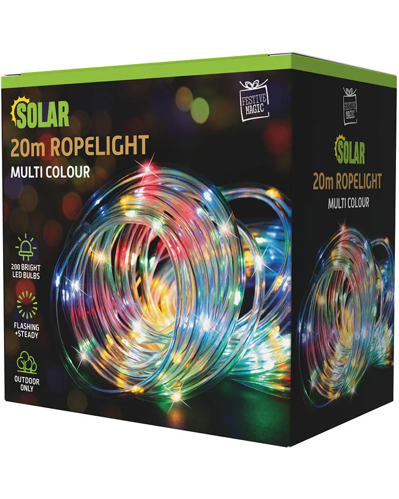 Multicolour Ropelight Solar LED Light 20m - Image 2