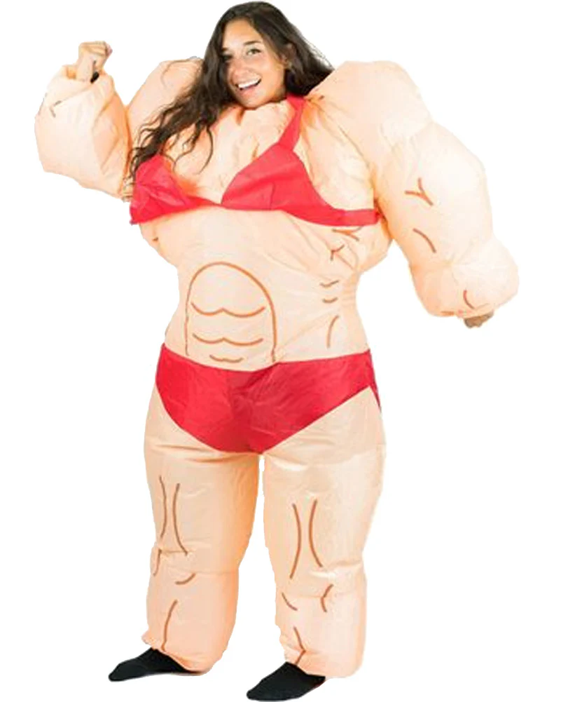 Musclewoman Inflatable Adult Costume - Image 3