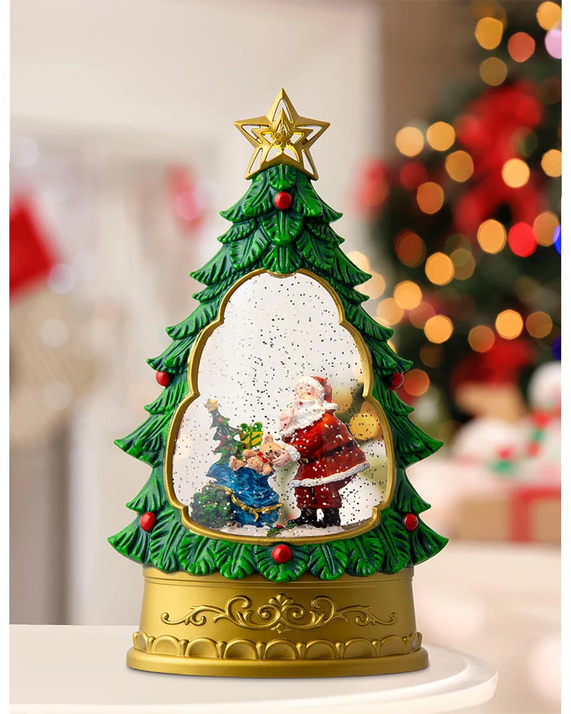 Musical Christmas Tree Glitter Swirl Christmas Decoration 28cm - Image 4