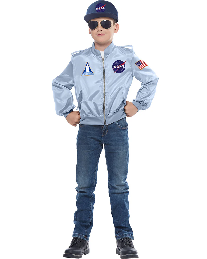Nasa Flight Jacket Kids Costume - Image 2