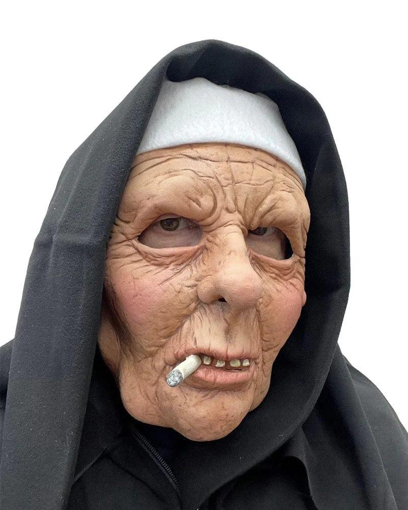 Nasty Habit Nun Hooded Deluxe Mask - Image 2