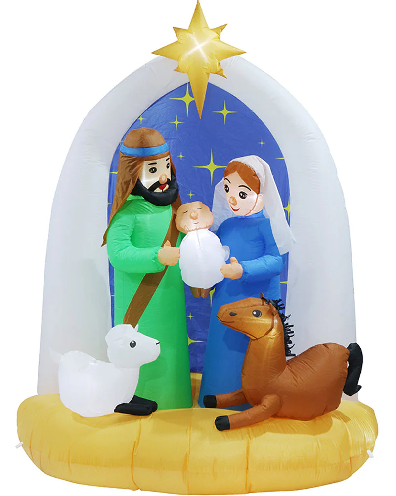Nativity Scene Christmas Lawn Inflatable Decoration 2.1m - Image 2