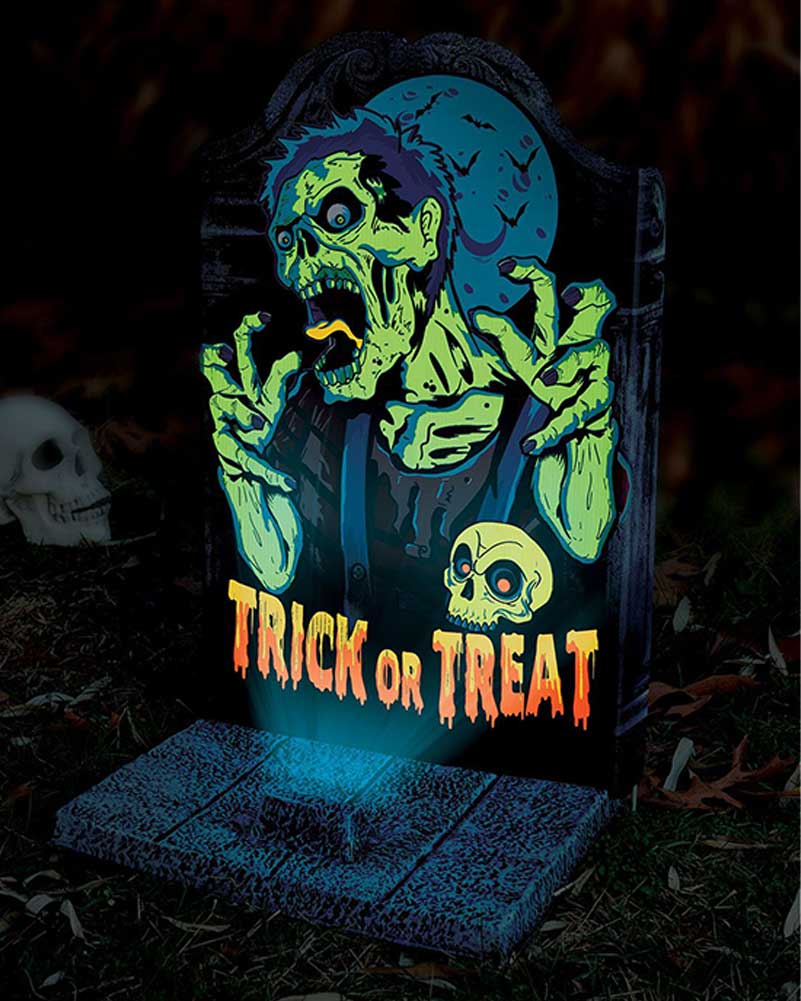 Neon Light Up Tombstone Zombie 56cm - Image 3
