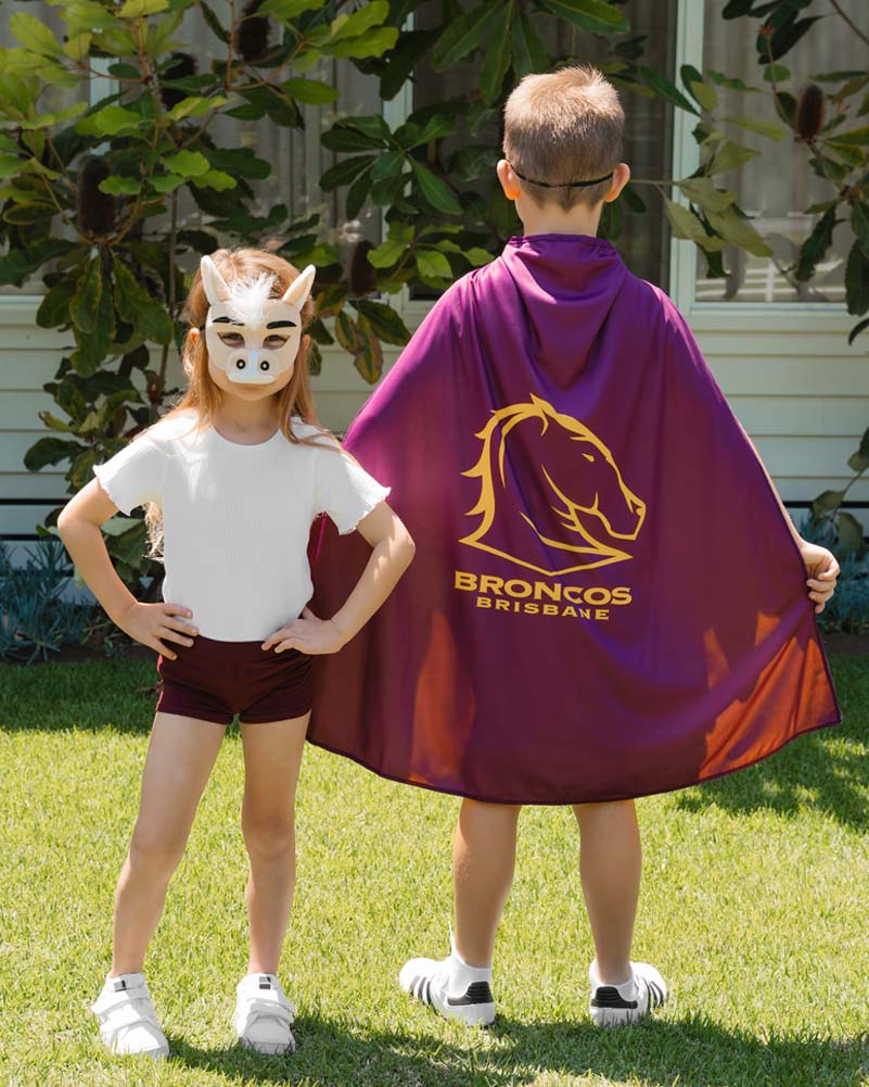 NRL Broncos Supporter Kids Cape - Image 2