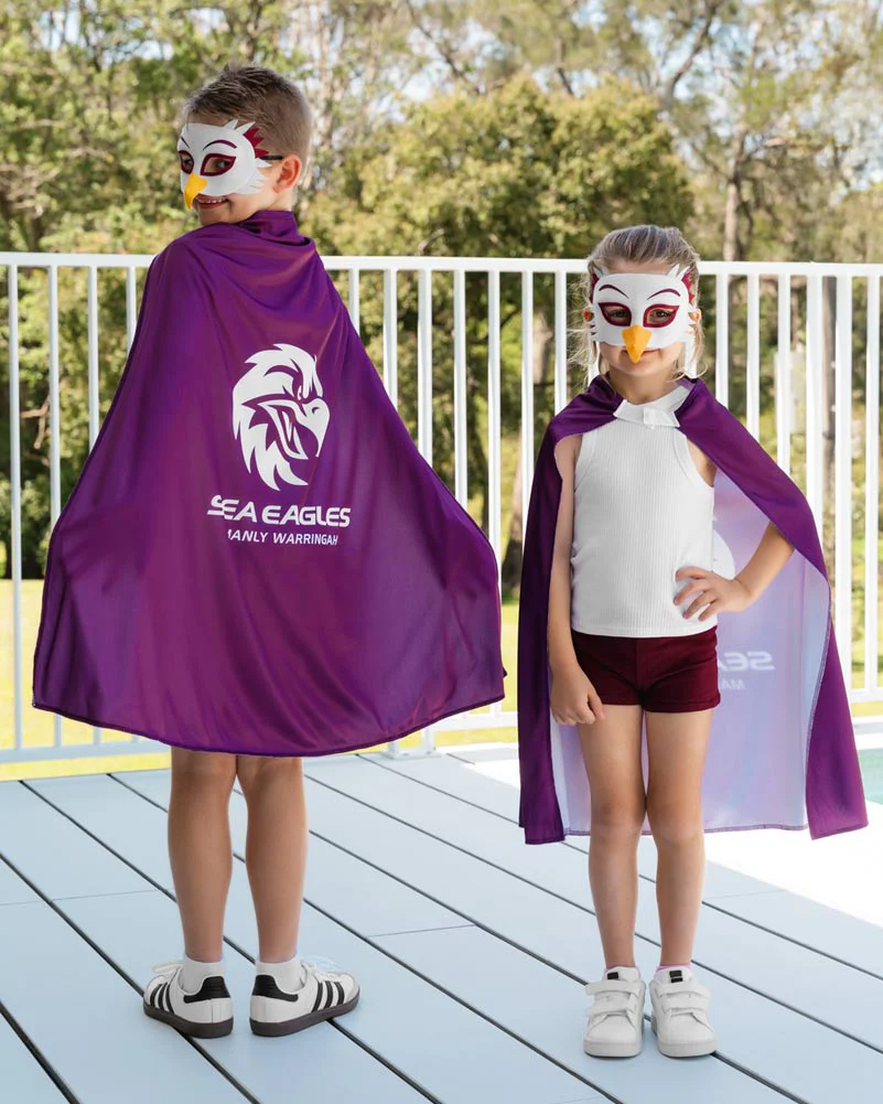 NRL Sea Eagles Supporter Kids Cape - Image 3